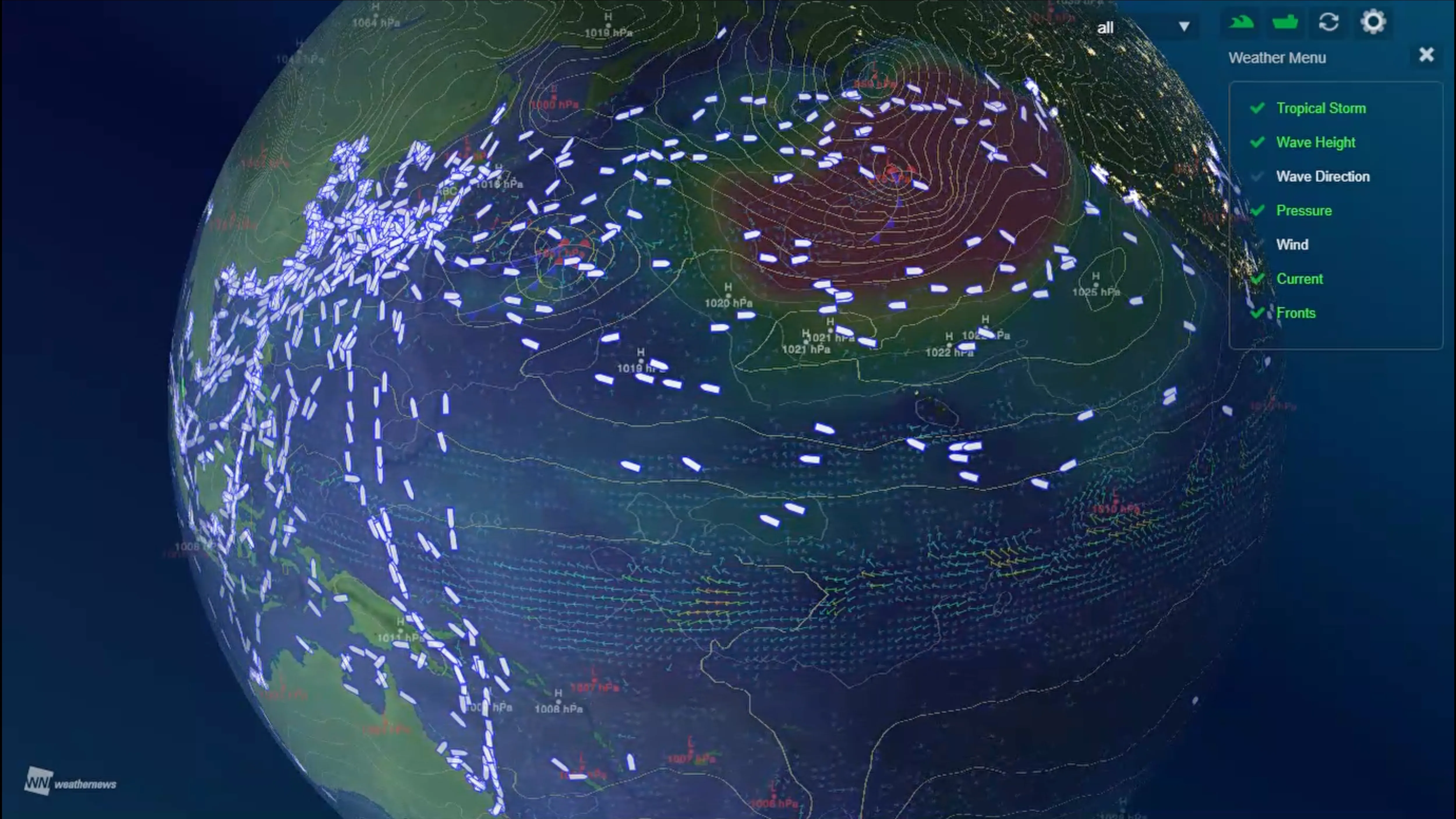 航海気象事業におけるOSR（Optimum Ship Routeing）の写真