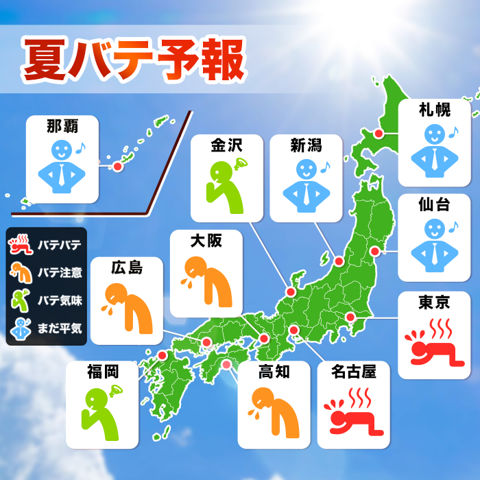 6月10日より 夏バテ予報 をウェザーニュースliveにて公開 Weathernews Inc