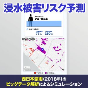 96時間以内の浸水被害のリスクをピンポイント予測、アプリで提供開始